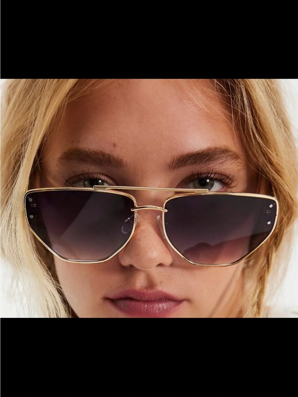 Free People Retrograde Aviator Hexagon Sunglasses